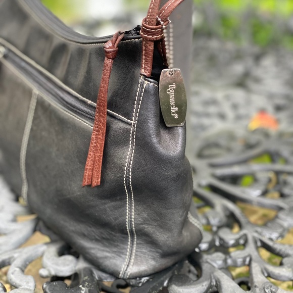 Tignanello Black and Brown Shoulder Bag - Picture 4 of 8